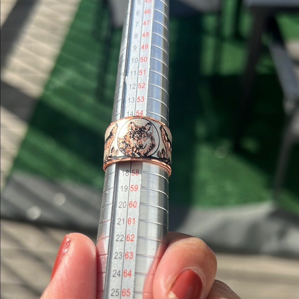 Copper Wolf Design Ring - image 6